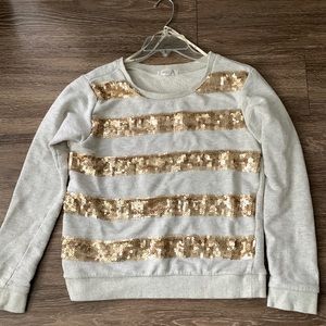 Sequin Stripe Sweater